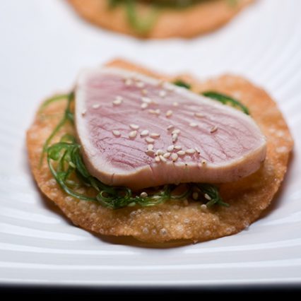 Uwajimaya | Grilled Rare Albacore with Ocean Salad & Wonton Crisps Recipe