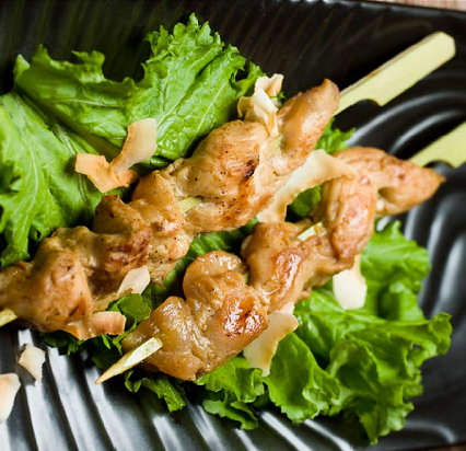 Uwajimaya | Recipe - Curry Chicken Skewers with Toasted Coconut
