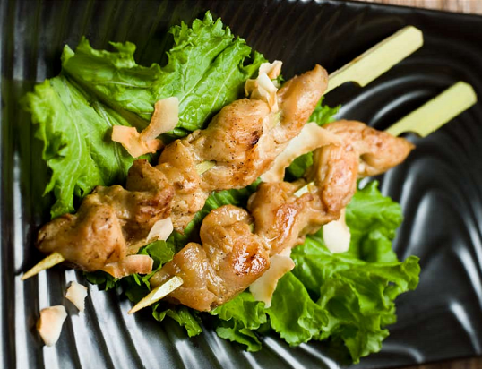 Curry Chicken Skewers With Toasted Coconut - Uwajimaya