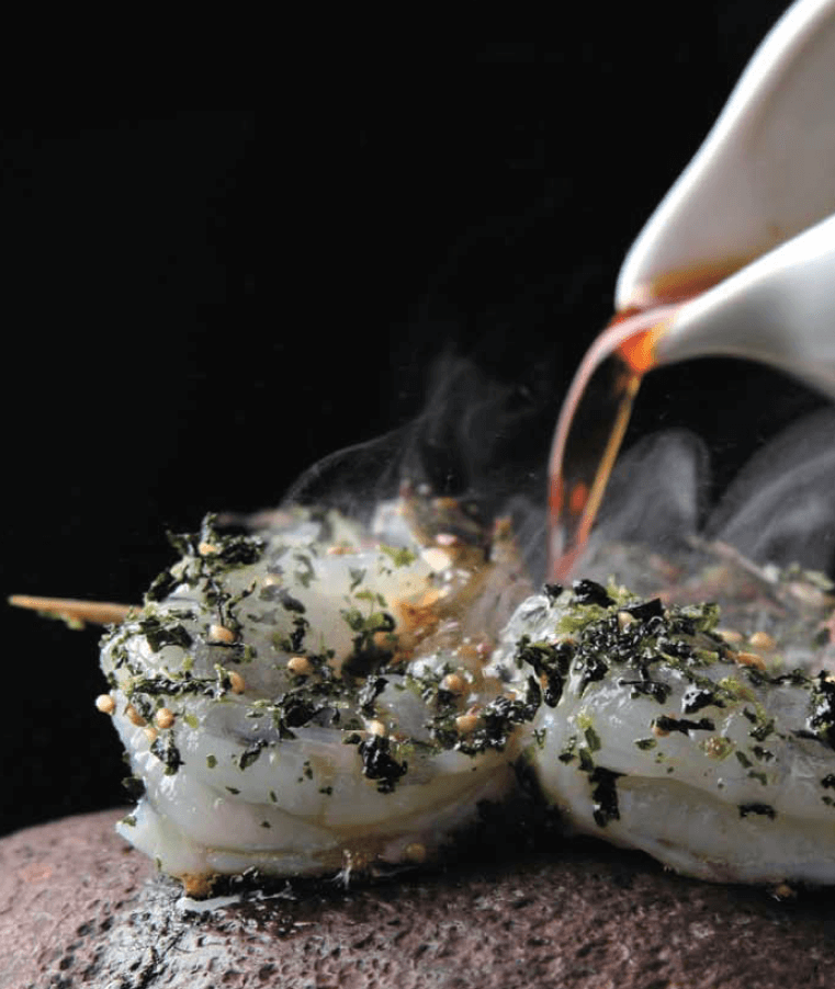 Wasabi Shrimp with Chuka Dressing Uwajimaya